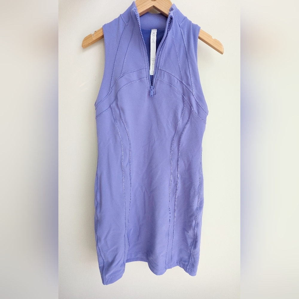 Lululemon Define Sleeveless Dress Purple Dark Lavender Athletic Tennis Dress Sz8